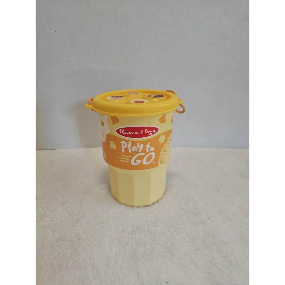 Melissa & Doug Play to Go Pretend Snack Cup‎ w Lid Kids Play Food Container